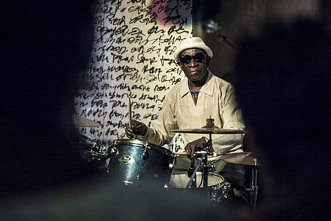 African drummer Tony Allen (AP Photo/Sylvain Cherkaoui)