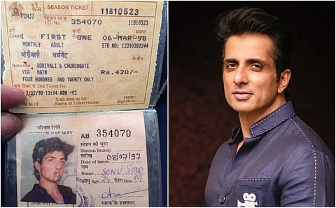 A photo of Sonu Sood's Mumbai local pass from 1998 goes viral on social media, leaving netizens emotional.