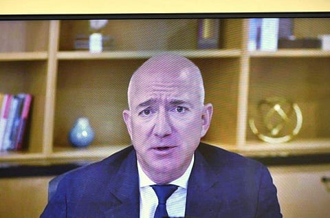Bezos during the US Panel hearing