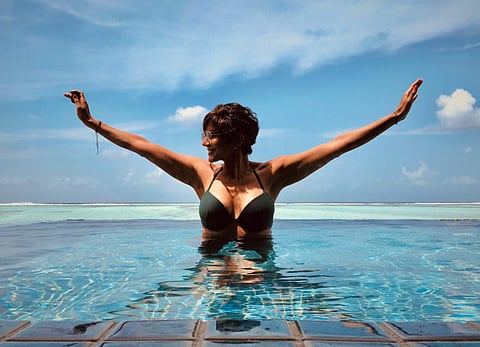 Mandira Bedi chilling in Maldives