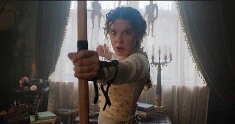 Millie as Enola in Enola Holmes