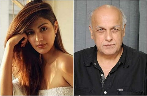 Rhea Chakraborty and Mahesh Bhatt