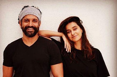 Farhan Akhtar and Shibani Dandekar. Image courtesy: Farhan Akhtar's Instagram account