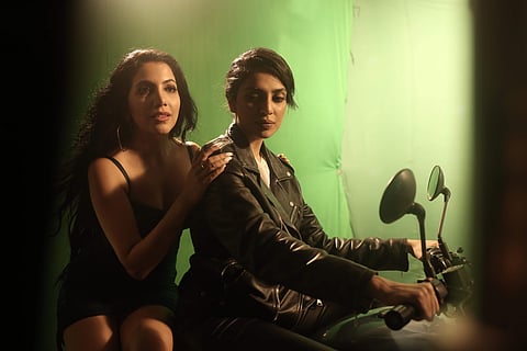 Rameet and Sobhita in a behind the scene capture from Hate the Way