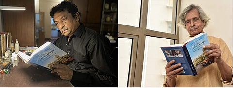 Goutam Ghose and Jogen Chowdhury reading Calcuttascape