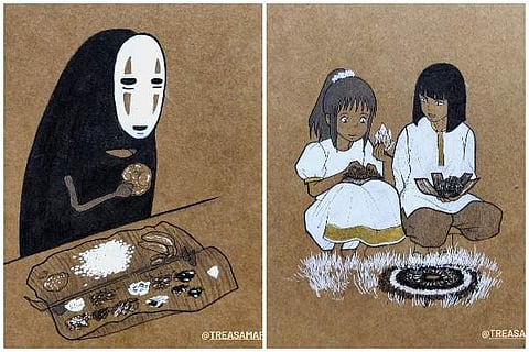 From Treasa's Ghibli X Onam series