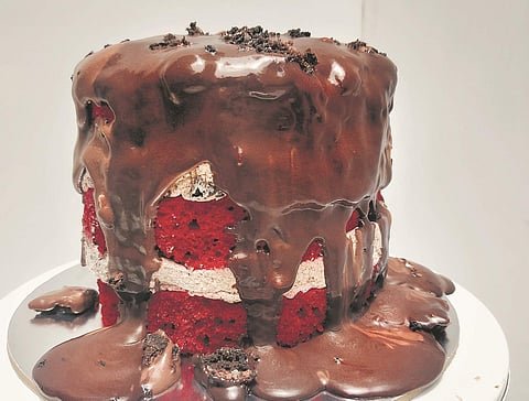 Red Velvet with a chocolate ganache by Cafe Adoniya