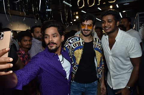 Rahul Sipligunj, Ali Reza and Mehaboob Shaik strike a pose