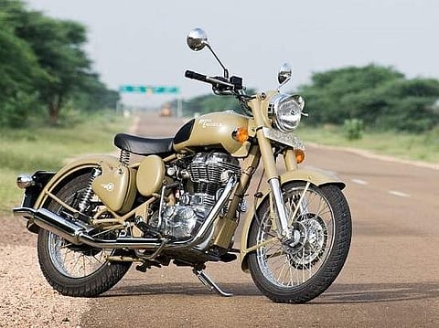 A Royal Enfield motorcycle