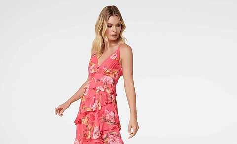 Forever New's Delihah Ruffle Midi Dress