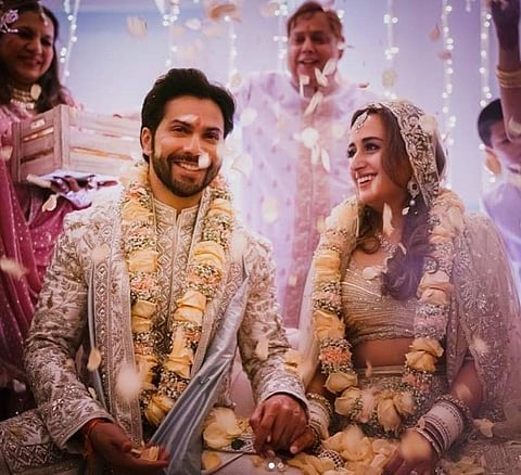 Varunand Natasha's wedding ceremony. Image courtesy: Varun Dhawan's official Instagram