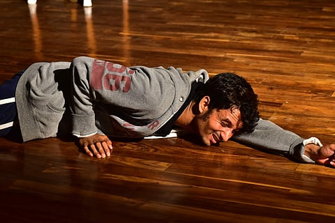 Umair Ahrar in Red Bike