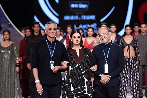Dia Mirza with David Abraham and Rakesh Thakore