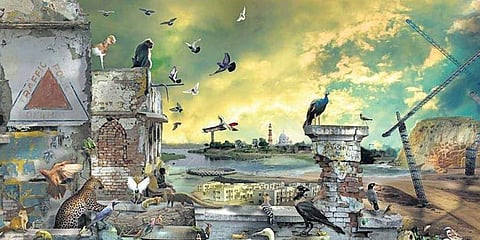 Conference of Birds and Beasts' by Ranbir Kaleka. (Photo| EPS)