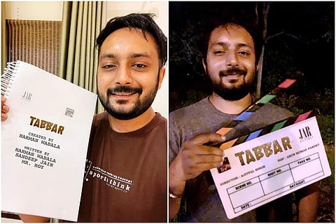 Harman Wadala on the sets of Tabbar
