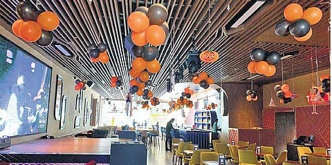 Halloween decoration at Hard Rock Cafe, Hitech City