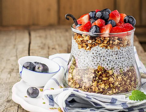 Recipe: This Muesli and Chia parfait is perfect for breakfast or dessert!