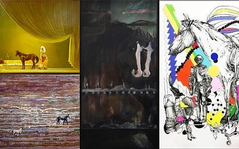 Some of the artworks on display