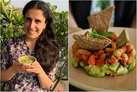 Chef Raveena Taurani shares the recipe of her favourite snack - Grilled Avocado, Mango, Amaranth Cracker Tower