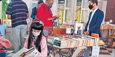Patrons at The Great Book Giveaway organised by The Community Library Project