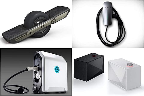 THis week's list of gadgets includes a top-speed skateboard, portable hi-fi music players, portable chargers and more