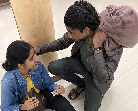 Reshma Roy and Craig Lobo in a scene from the  play