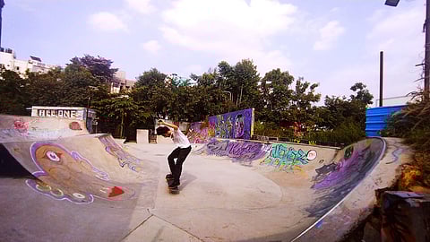 Cave Skatepark in Bengaluru. Pic: Tanisha Bhattacharjee