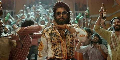 A still from Allu Arjun-starrer 'Pushpa'.