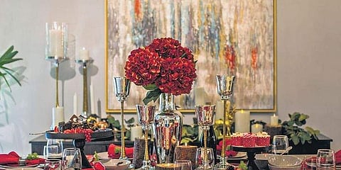 A Christmas table set-up by Gunjan Gupta.