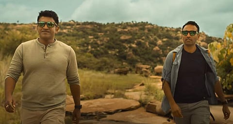 A still from the teaser of Gandhada Gudi