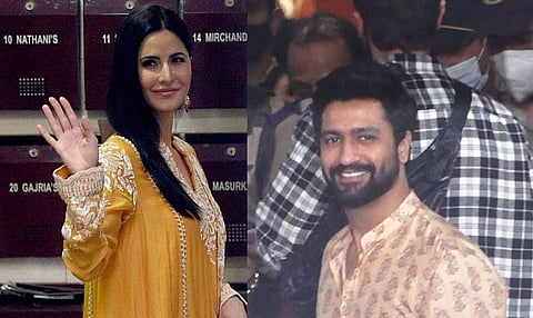 Katrina Kaif and Vicky Kaushal at Mumbai airport