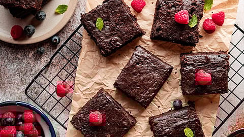 No Oven Eggless Brownie