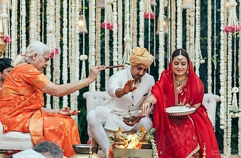 Dia Mirza tied the knot with Vaibhav Rekhi in an intimate ceremony in Mumbai.