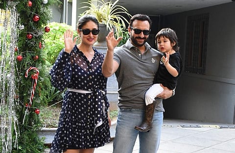 Kareena Kapoor with Taimur and Saif Ali Khan