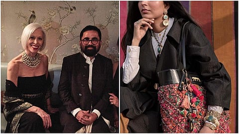 Sabyasachi with Bergdorf director Linda Fargo ( L)