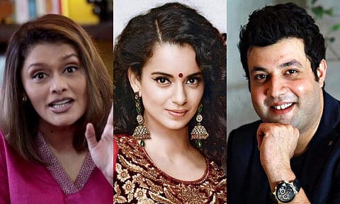 Pallavi Joshi (left), Kangana Ranaut (centre), Varun Sharma (right)