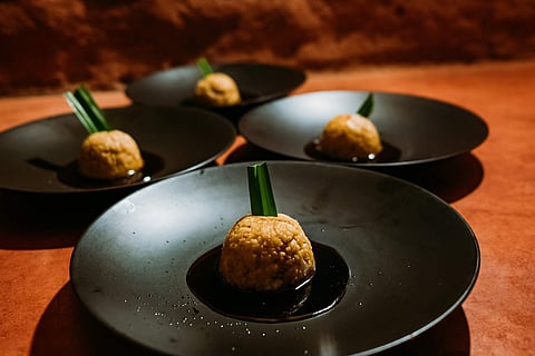 Seeraga samba rice, jaggery and pandan