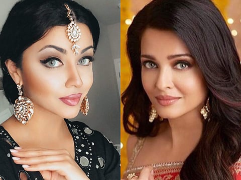 Aamna Imran (left) and Asihwarya Rai Bachchan (right)