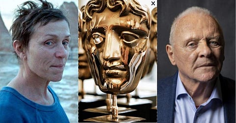 Frances McDormant from Nomadland (left) and Anthony Hopkins from The Father (right)