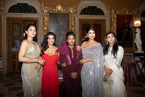 Sandeep with the ladies