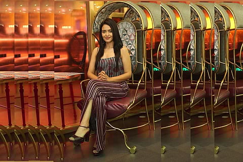 Priyanka Sarkar dropped in and upped the glamour quotient of the evening with her stripped jumpsuit with the trendy slit hem