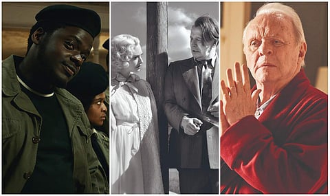 Oscar awards 2021: Stills from Judas and the Black Messiah (left), Mank (centre), and The Father (right)