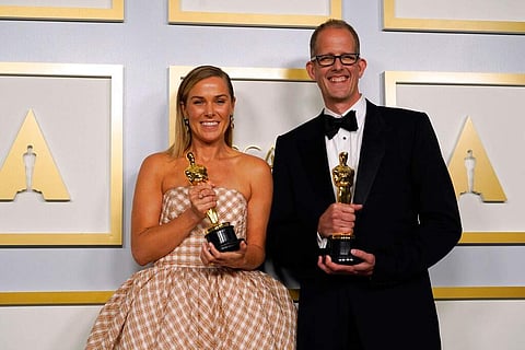 Dana Murray (left) and Pete Docter. Image courtesy: AP