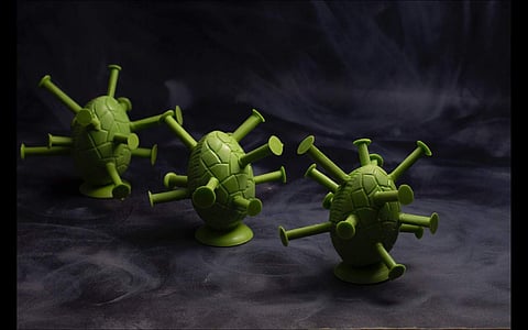 Coronavirus-themed Easter eggs at 45th Avenue