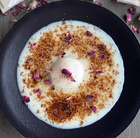 White Chocolate Brulee Rosogolla