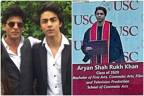 Shah Rukh Khan wirh his son Arya