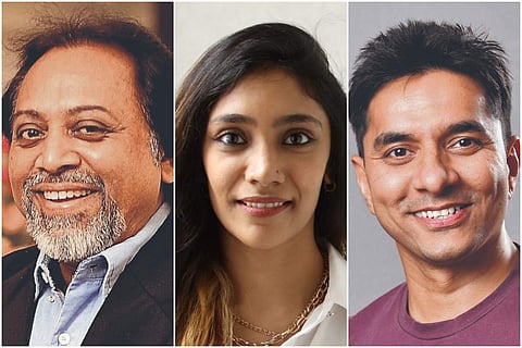 Dr Jayesh V Sanghvi (left), Minacshi Pettukola (centre), and Luke Coutinho (right)