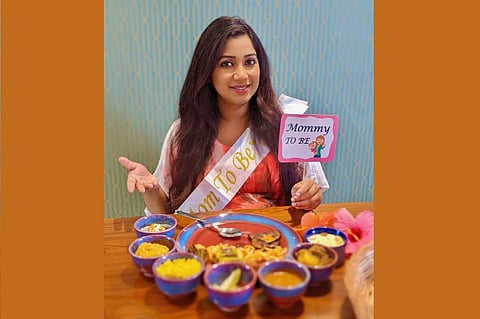 Shreya Ghoshal during her baby shower