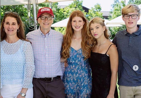 Bill Gates and his family. Picture courtesy: Jennifer Gates Instagram account