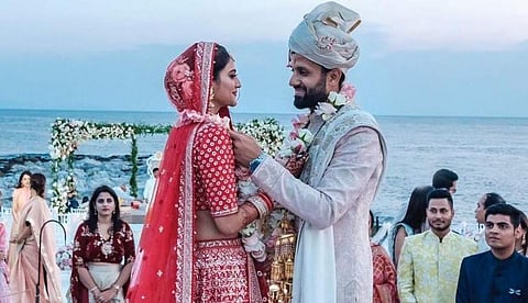Nikhil and Nusrat during their wedding ceremony in Turkey